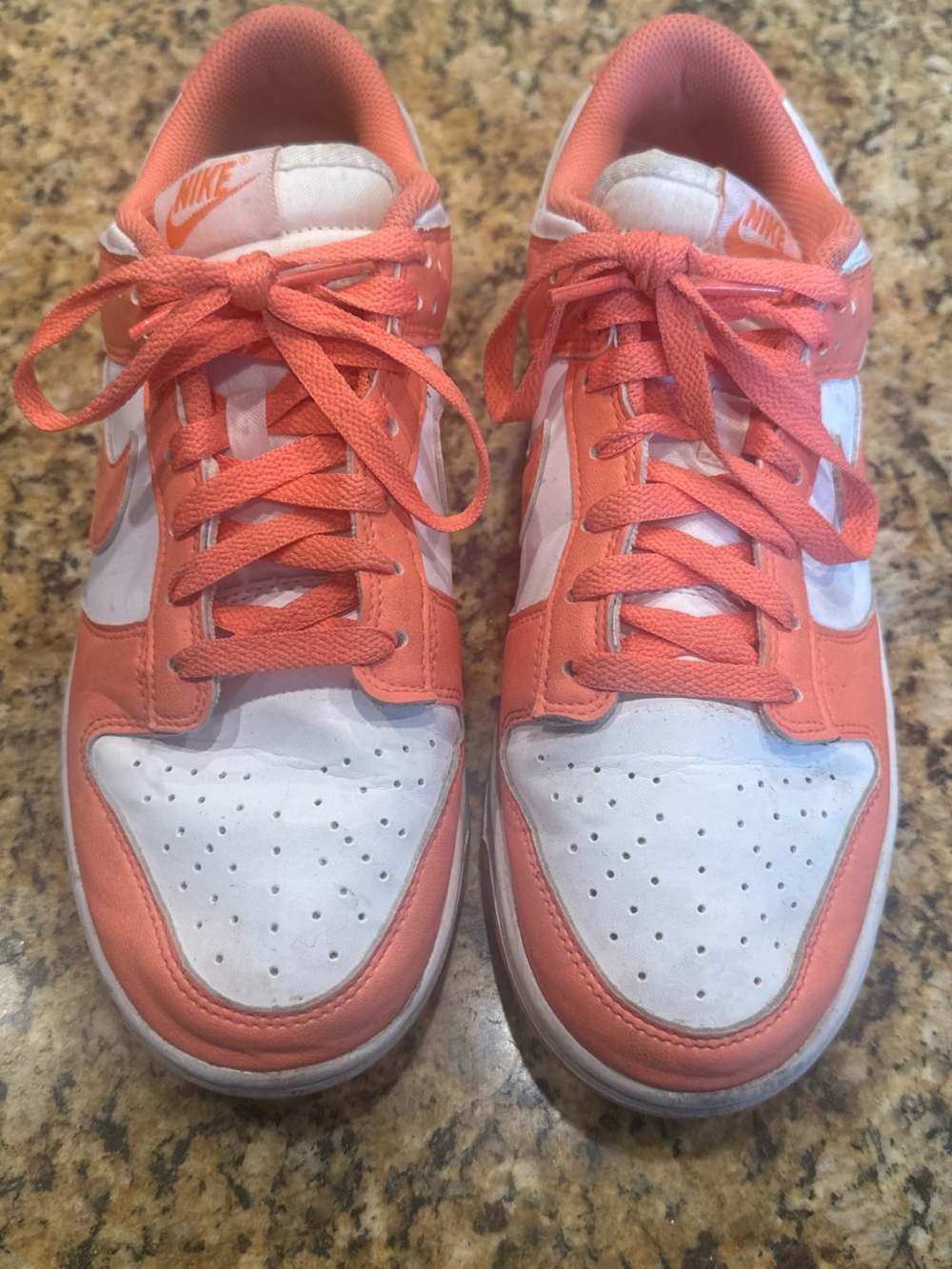 Nike Dunks sz 9.5 women’s- white and coral